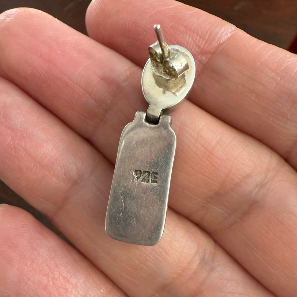 Solid Sterling Silver Hand Painted Floral Design … - image 4